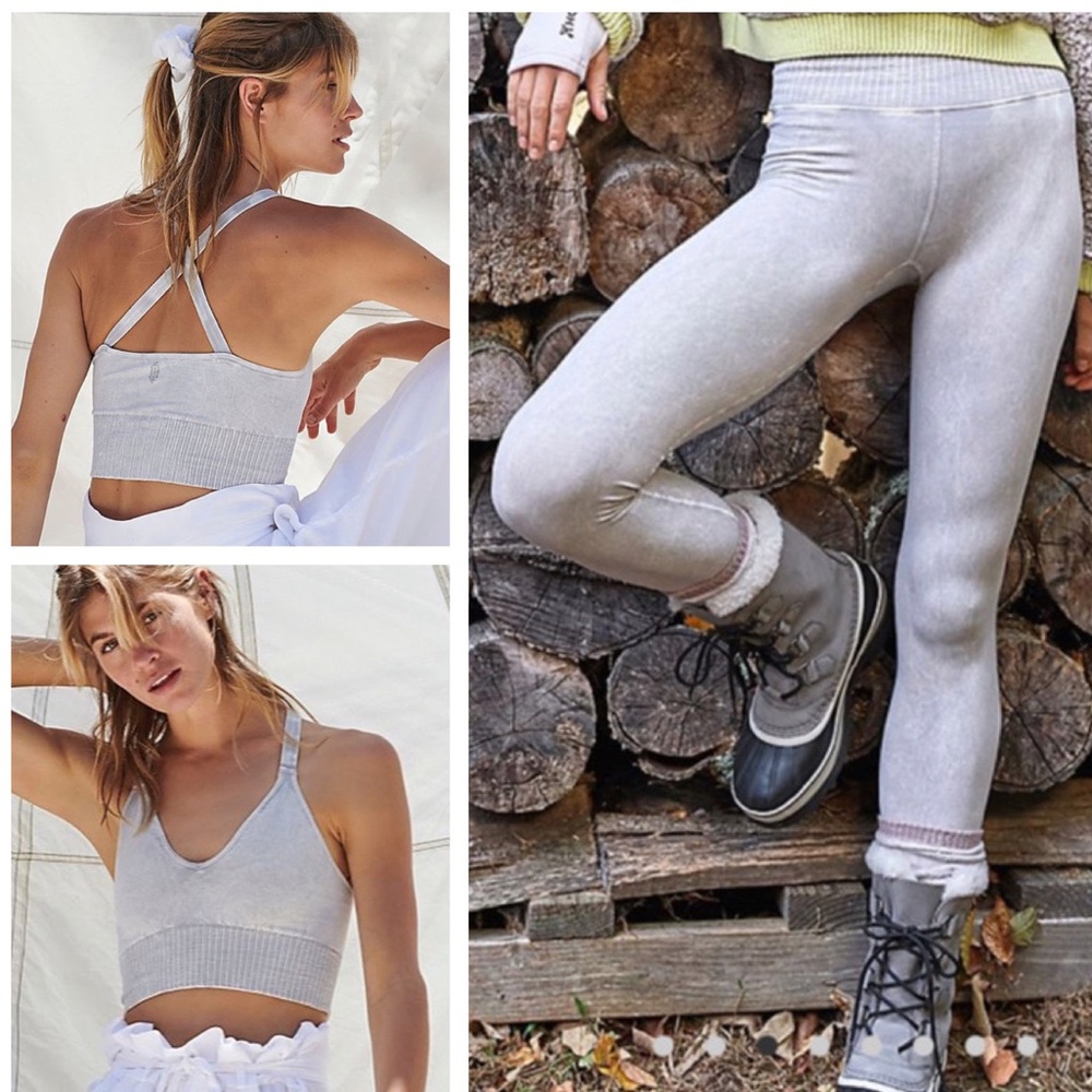 Free People Good Karma Leggings and Crop Bundle